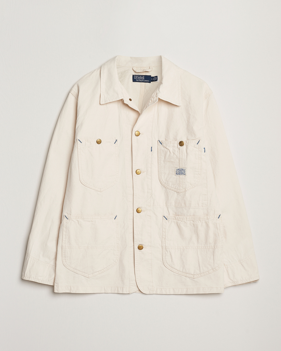 Mies | Takit | Polo Ralph Lauren | Unlined Drill Twill Shirt Jacket Barlows White