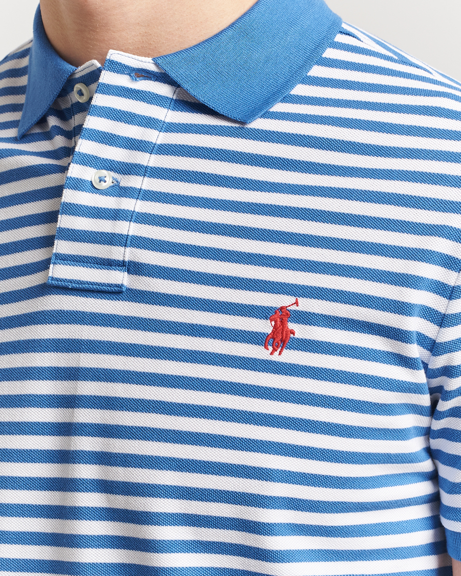 Mies | Pikeet | Polo Ralph Lauren | Custom Slim Fit Striped Polo Embayment Blue/White