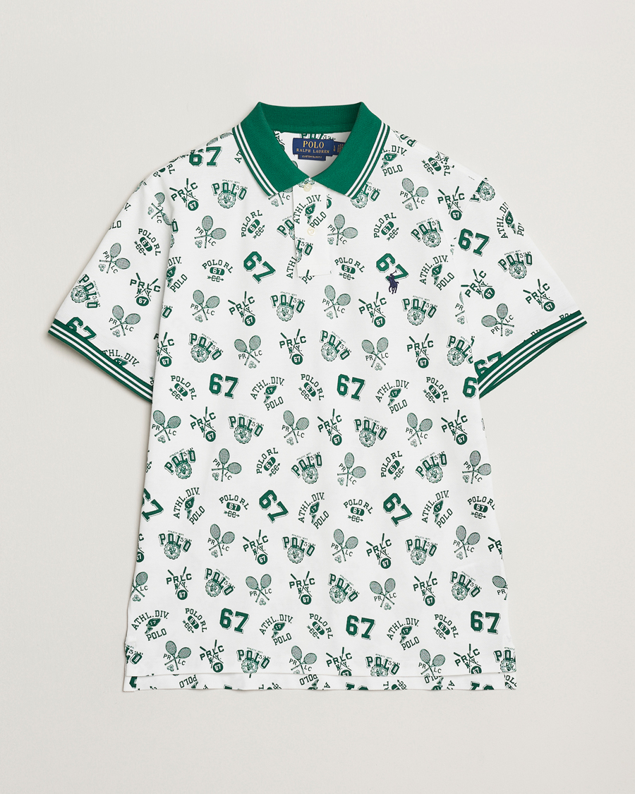 Mies | Pikeet | Polo Ralph Lauren | Printed Mesh Polo Toss White