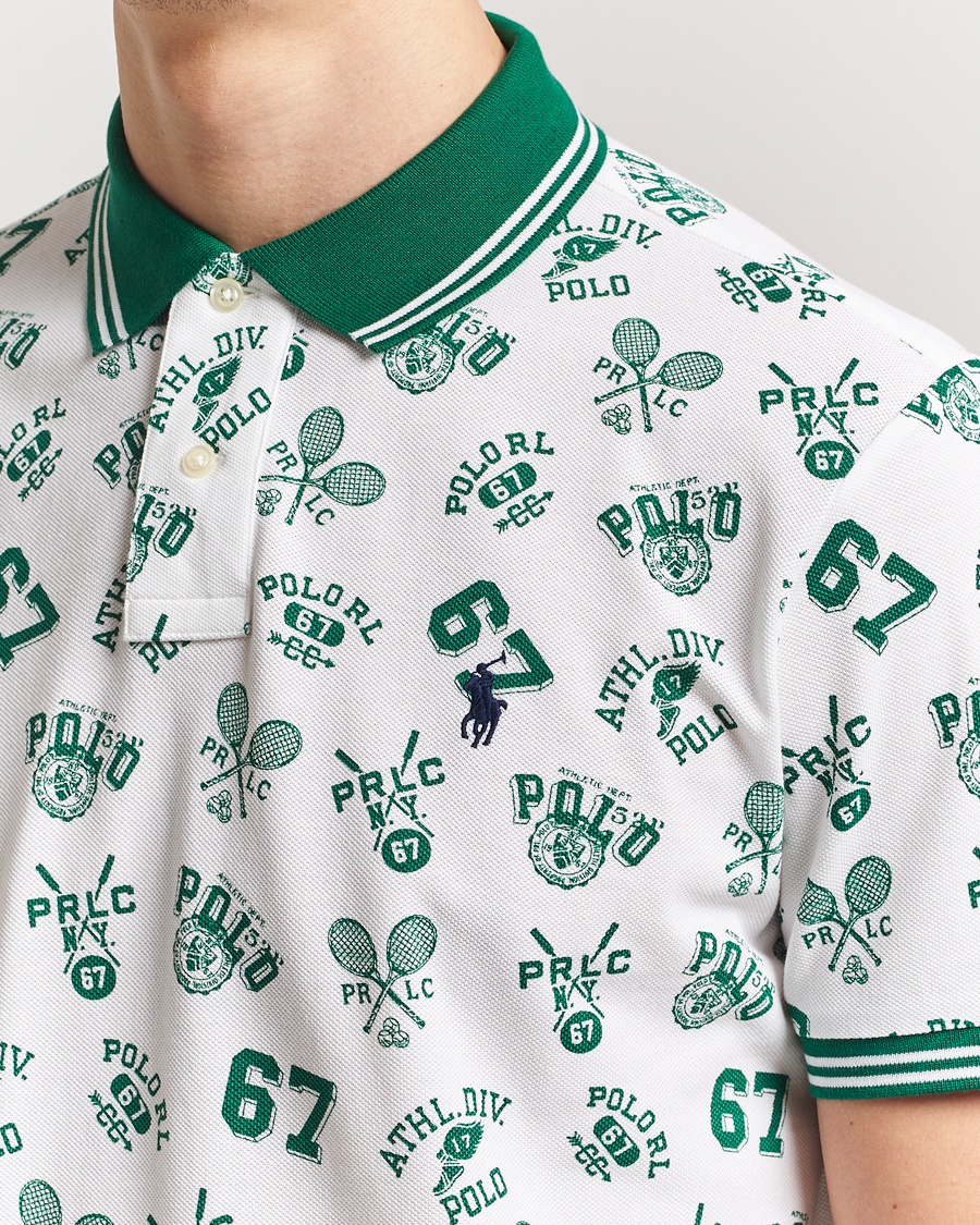 Mies | Pikeet | Polo Ralph Lauren | Printed Mesh Polo Toss White