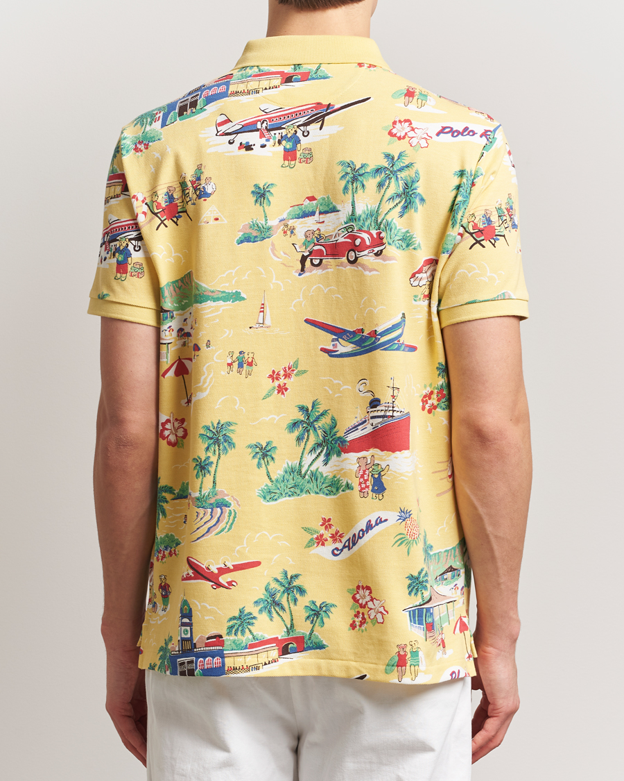 Mies | Pikeet | Polo Ralph Lauren | Printed Mesh Polo Holiday Bear Yellow