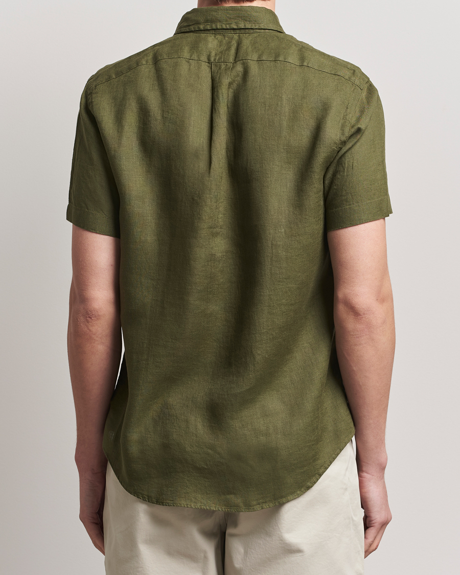 Mies | Kauluspaidat | Polo Ralph Lauren | Short Sleeve Linen Shirt New Olive