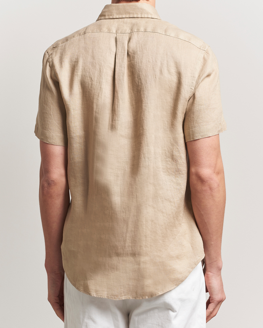 Mies | Kauluspaidat | Polo Ralph Lauren | Short Sleeve Linen Shirt Coastal Beige