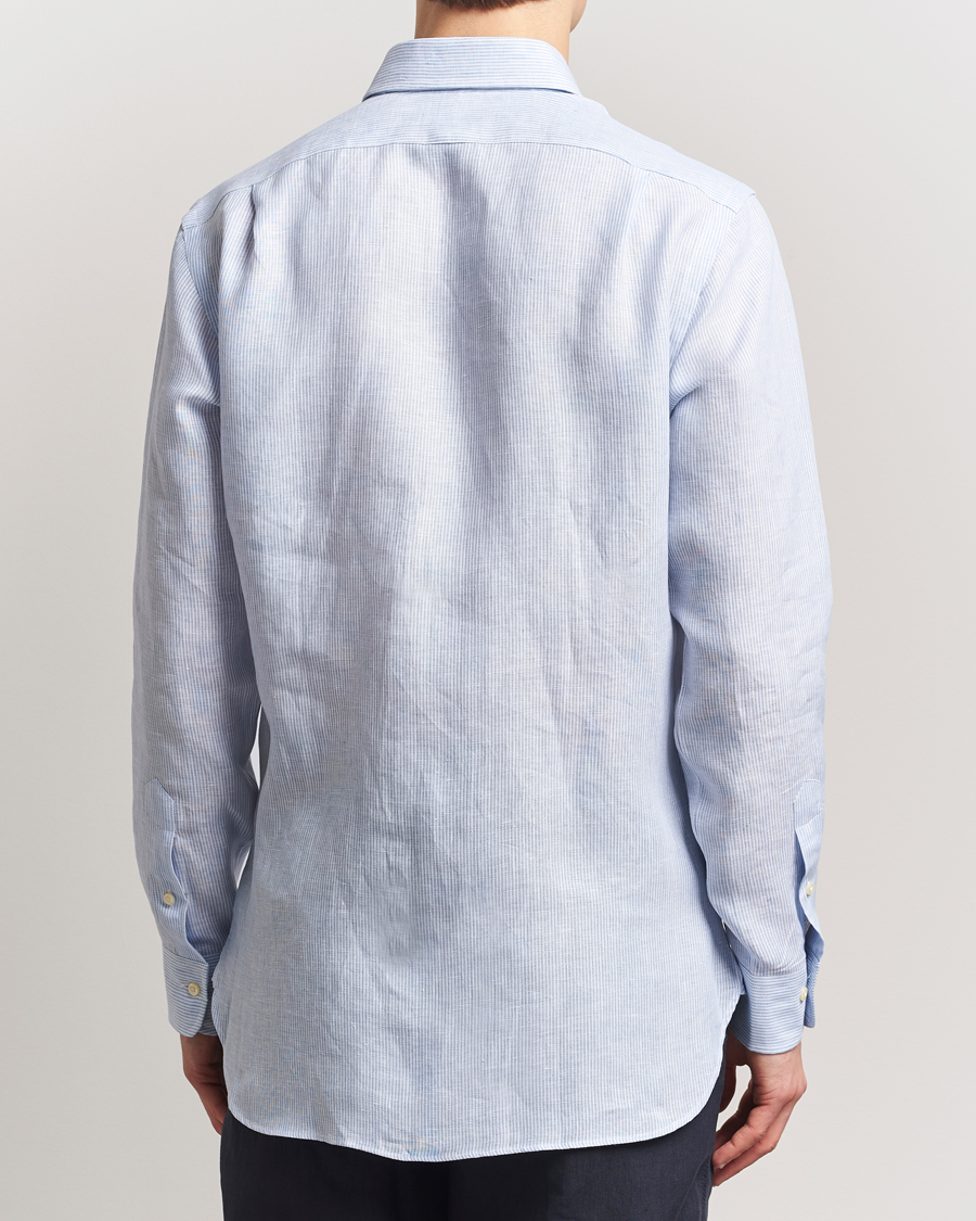 Mies | Kauluspaidat | Polo Ralph Lauren | Custom Fit Dressed Striped Linen Shirt Cabana Blue