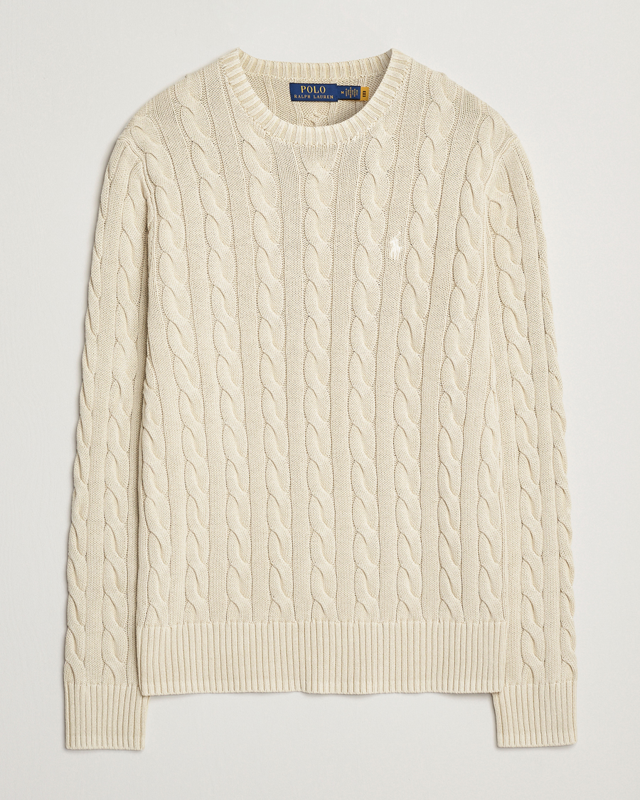 Mies | Puserot | Polo Ralph Lauren | Cotton Cable Pullover Natural