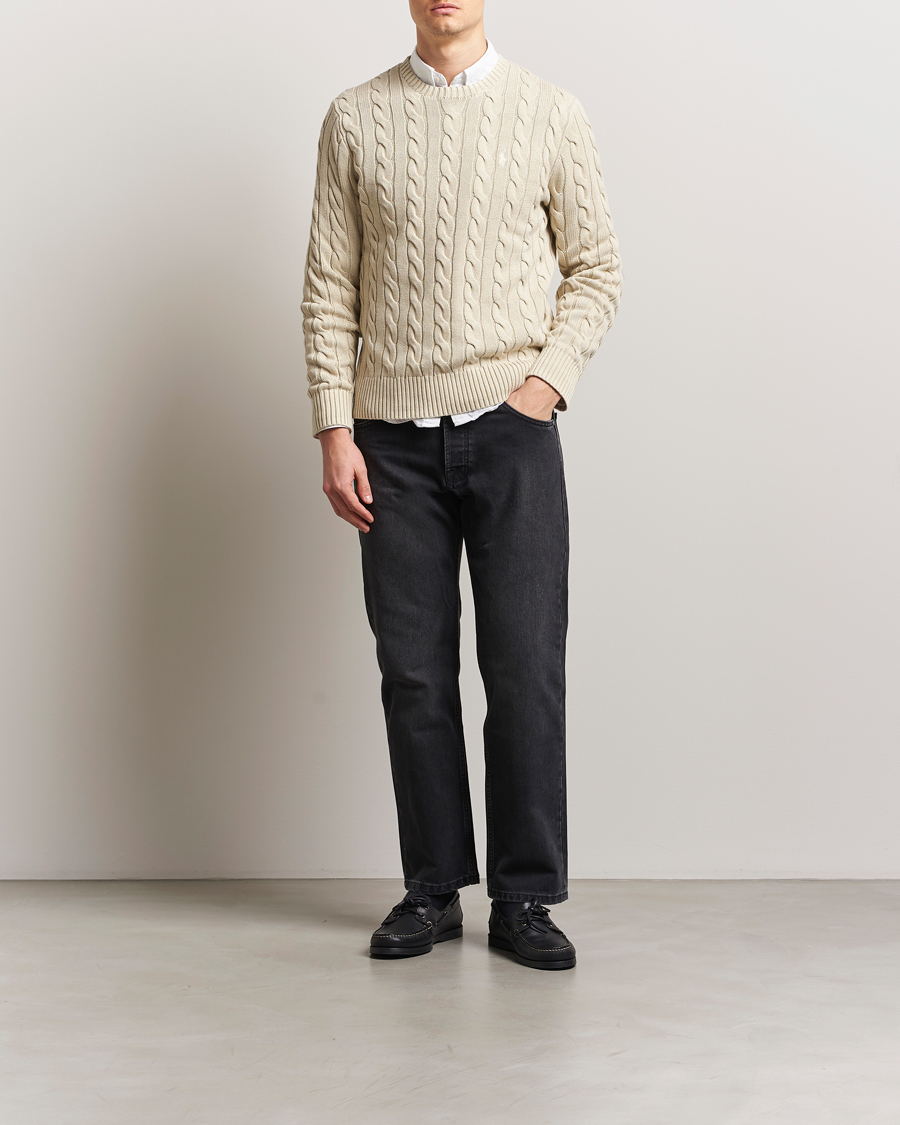 Mies | Puserot | Polo Ralph Lauren | Cotton Cable Pullover Natural