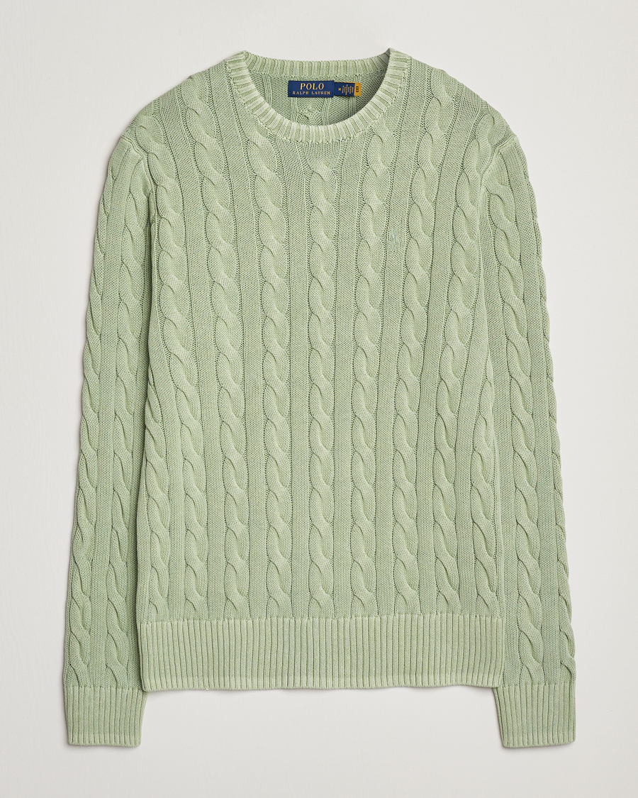 Mies | Puserot | Polo Ralph Lauren | Cotton Cable Pullover Greenstone