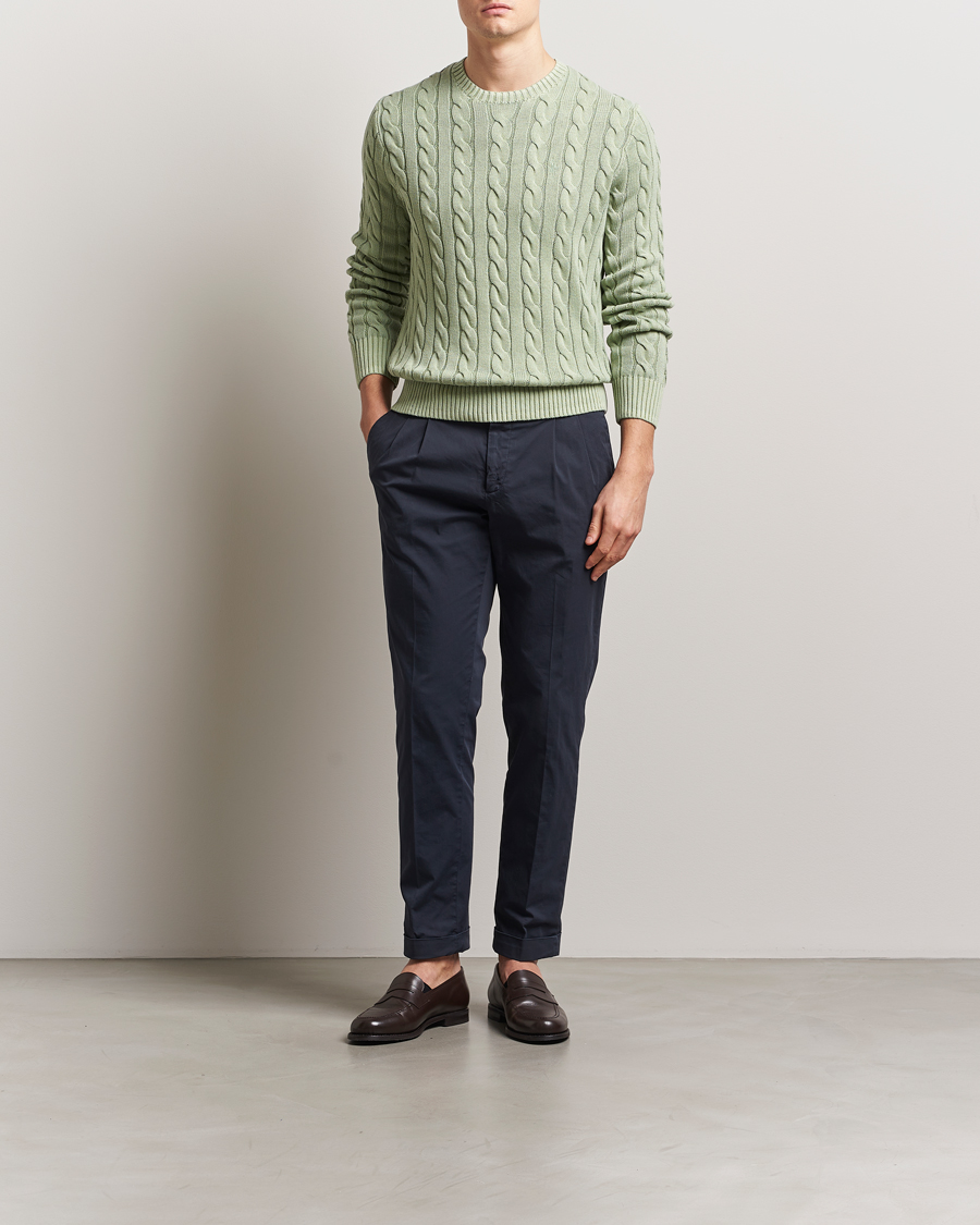 Mies | Puserot | Polo Ralph Lauren | Cotton Cable Pullover Greenstone