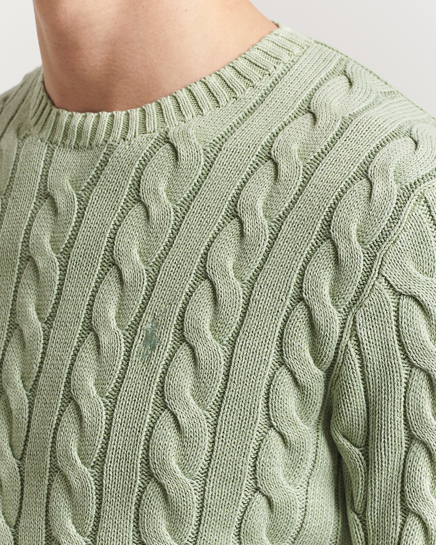 Mies | Puserot | Polo Ralph Lauren | Cotton Cable Pullover Greenstone