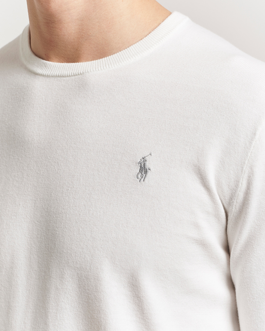 Mies | Puserot | Polo Ralph Lauren | Cotton Crew Neck Sweater Deckwash White