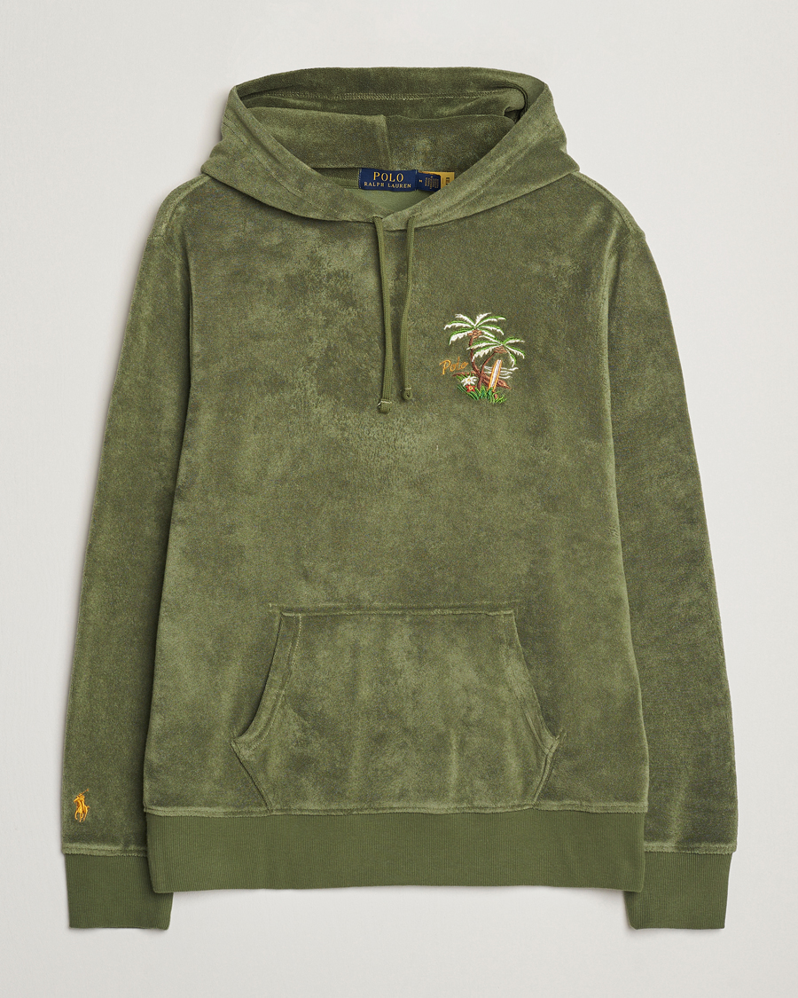 Mies | Puserot | Polo Ralph Lauren | Cotton Terry Printed Hoodie Tree Green