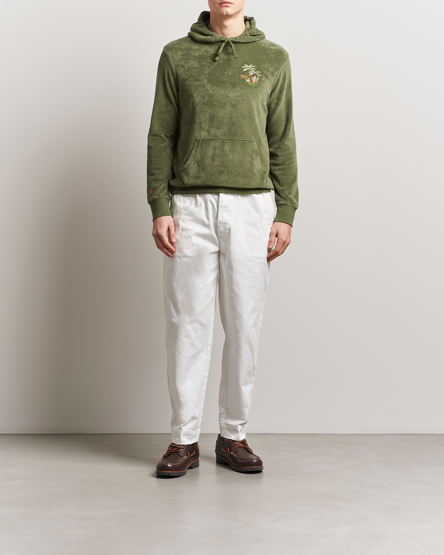 Mies | Puserot | Polo Ralph Lauren | Cotton Terry Printed Hoodie Tree Green