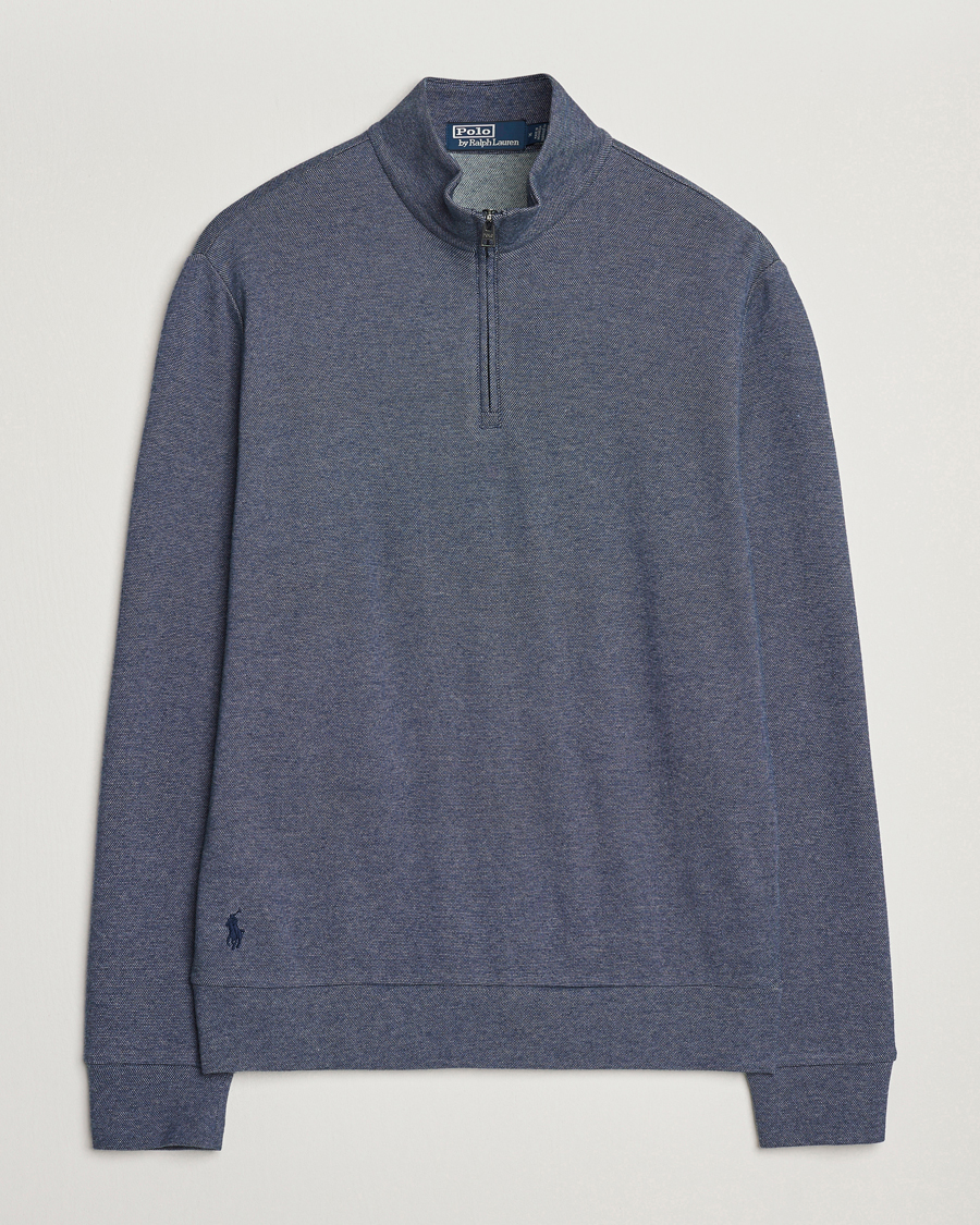 Mies | Puserot | Polo Ralph Lauren | Luxury Texture Half Zip Spring Navy Heather