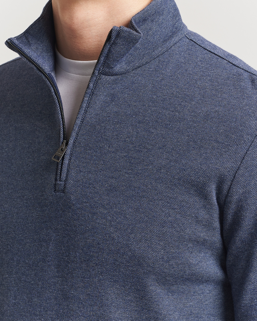 Mies | Puserot | Polo Ralph Lauren | Luxury Texture Half Zip Spring Navy Heather