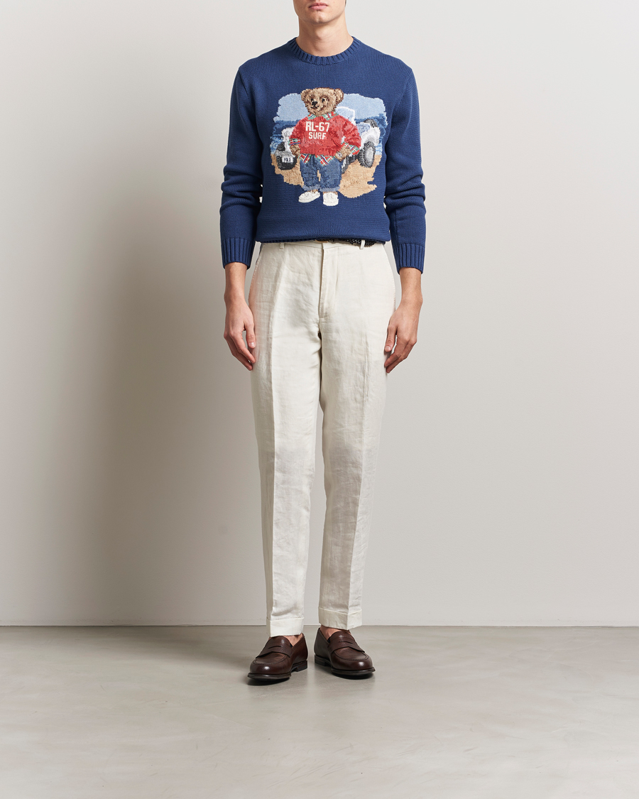 Mies | Puserot | Polo Ralph Lauren | Bear Knitted Sweater Light Navy