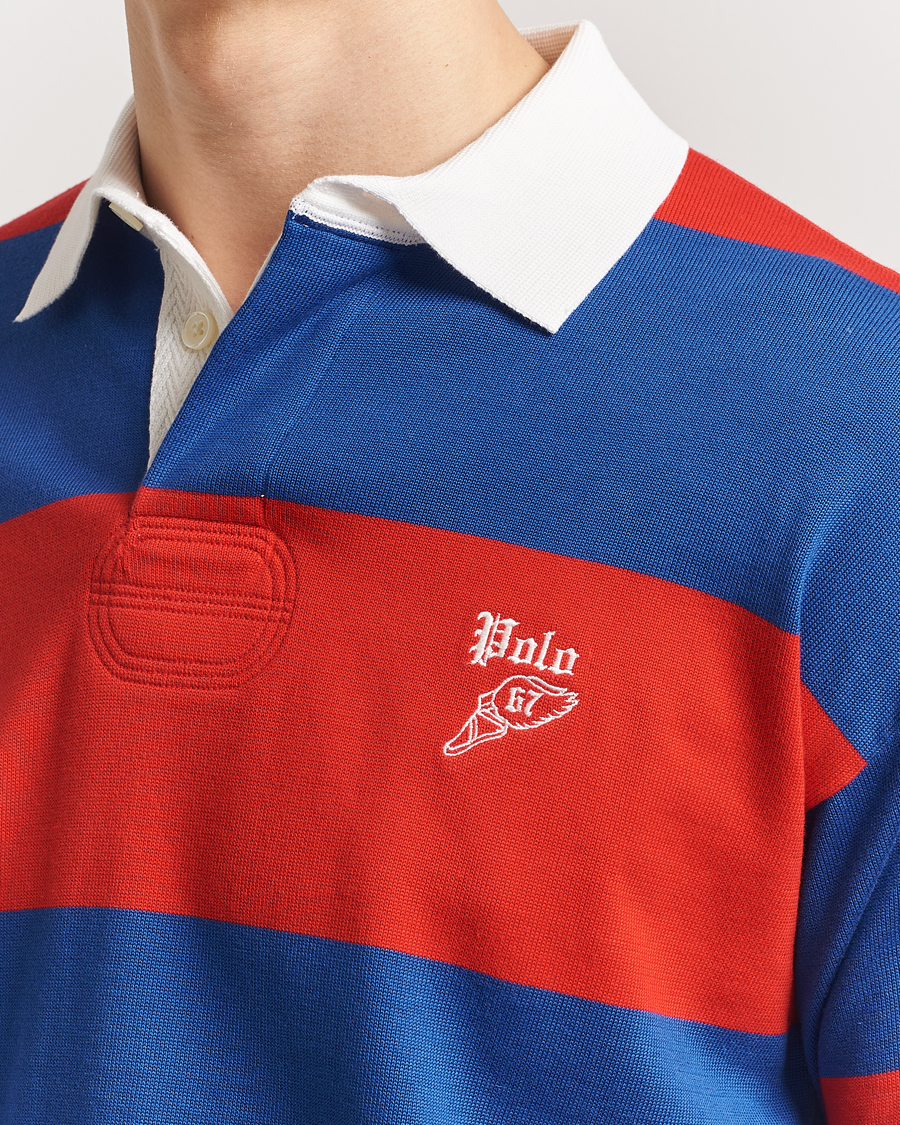 Mies | Puserot | Polo Ralph Lauren | Knitted Striped Rugby Blue/Red