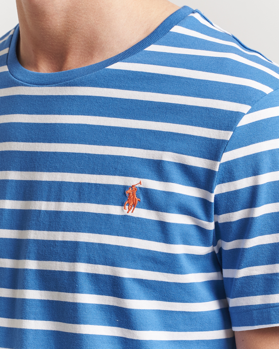 Mies | T-paidat | Polo Ralph Lauren | Custom Slim Fit Striped T-Shirt Embayment Blue/White
