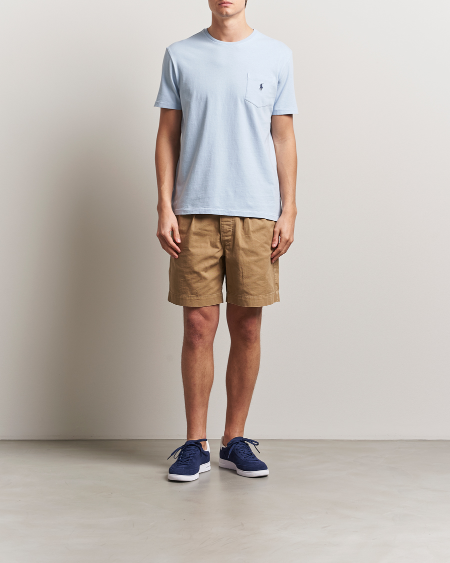 Mies | T-paidat | Polo Ralph Lauren | Cotton Linen T-Shirt Office Blue