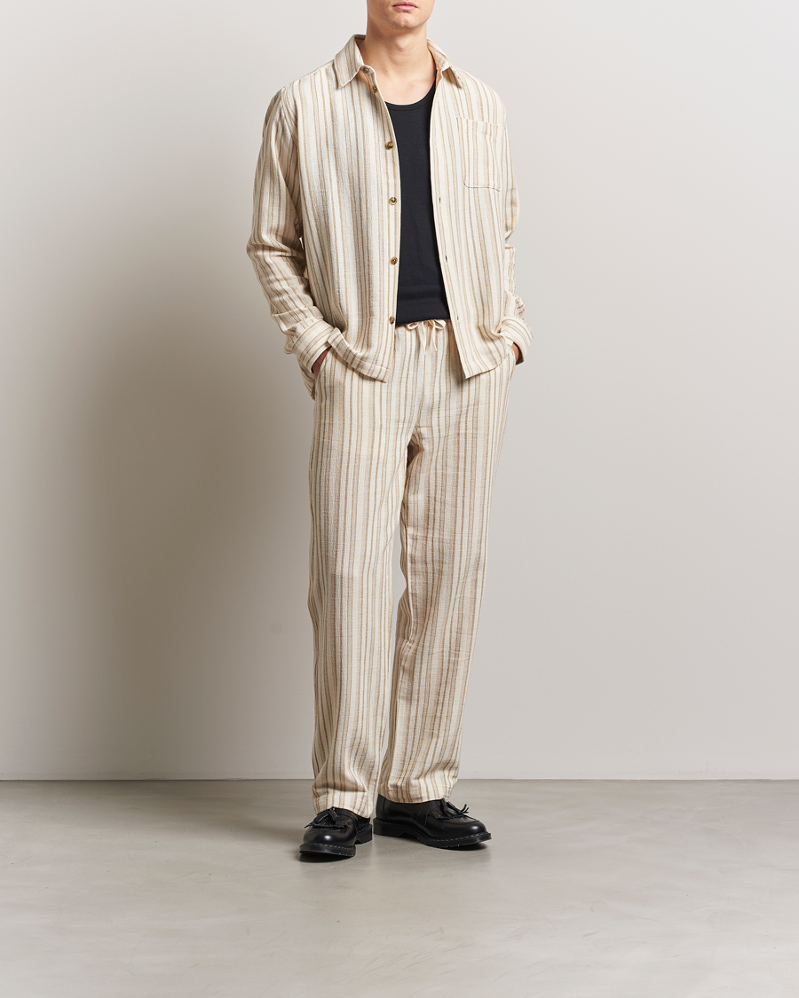 Mies | Housut | LES DEUX | Houston Stripe Cotton Pants Ivory