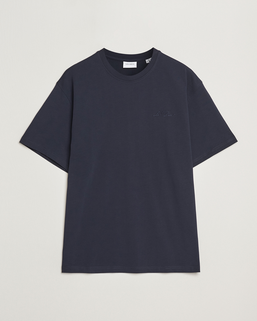 Mies | T-paidat | LES DEUX | Crew T-Shirt Dark Navy