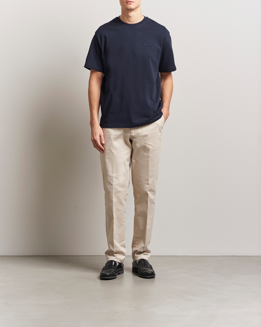 Mies | T-paidat | LES DEUX | Crew T-Shirt Dark Navy