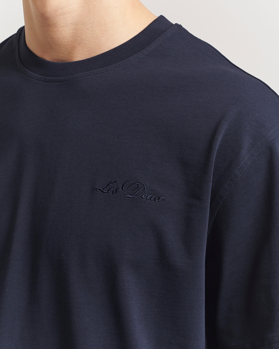 Mies | T-paidat | LES DEUX | Crew T-Shirt Dark Navy