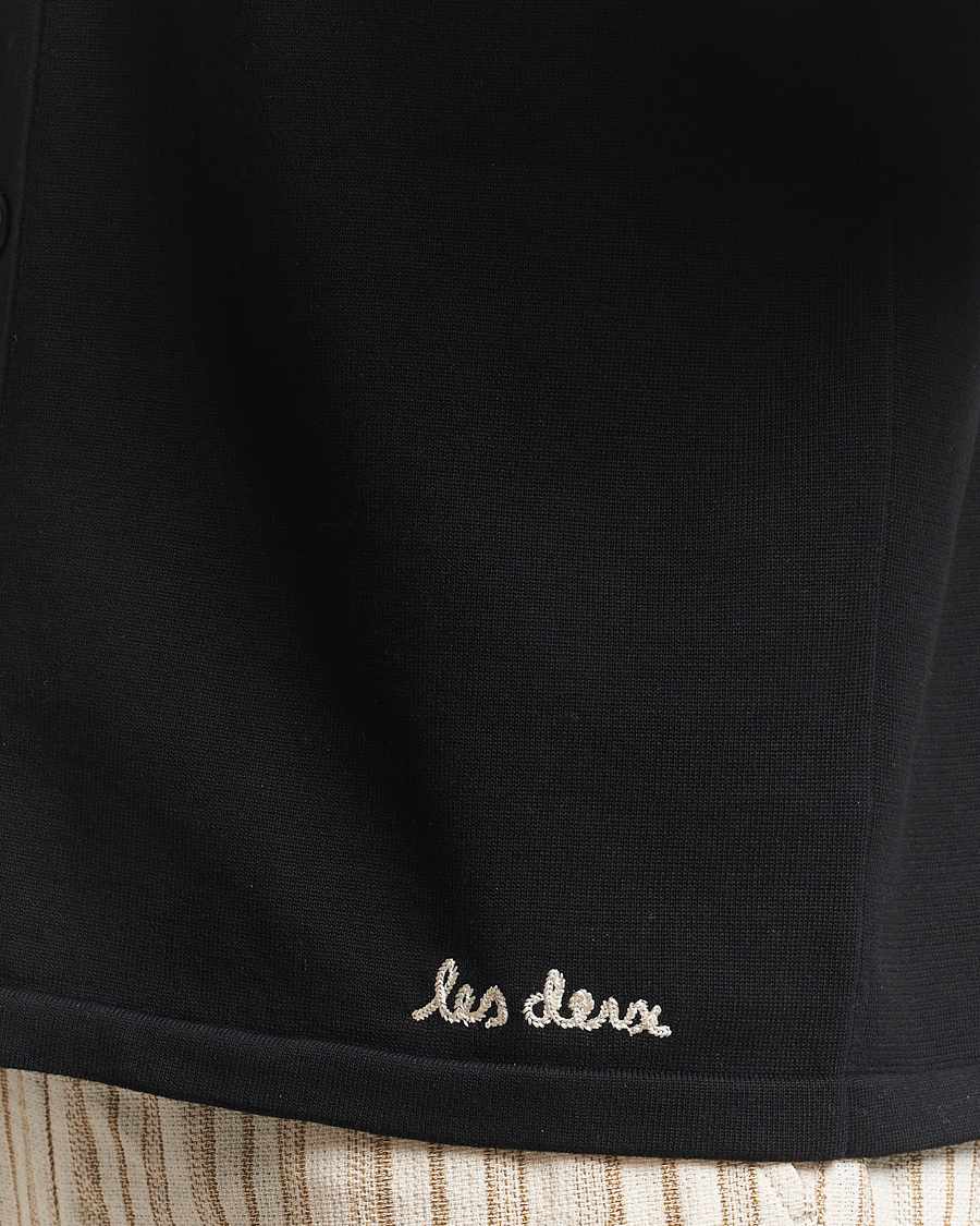 Mies | Kauluspaidat | LES DEUX | Geoffery Short Sleeve Knitted Shirt Black