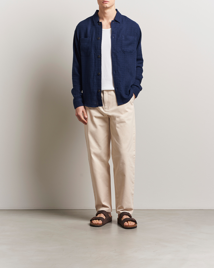 Mies | Housut | LES DEUX | Cody Cotton Herringbone Pants Ivory