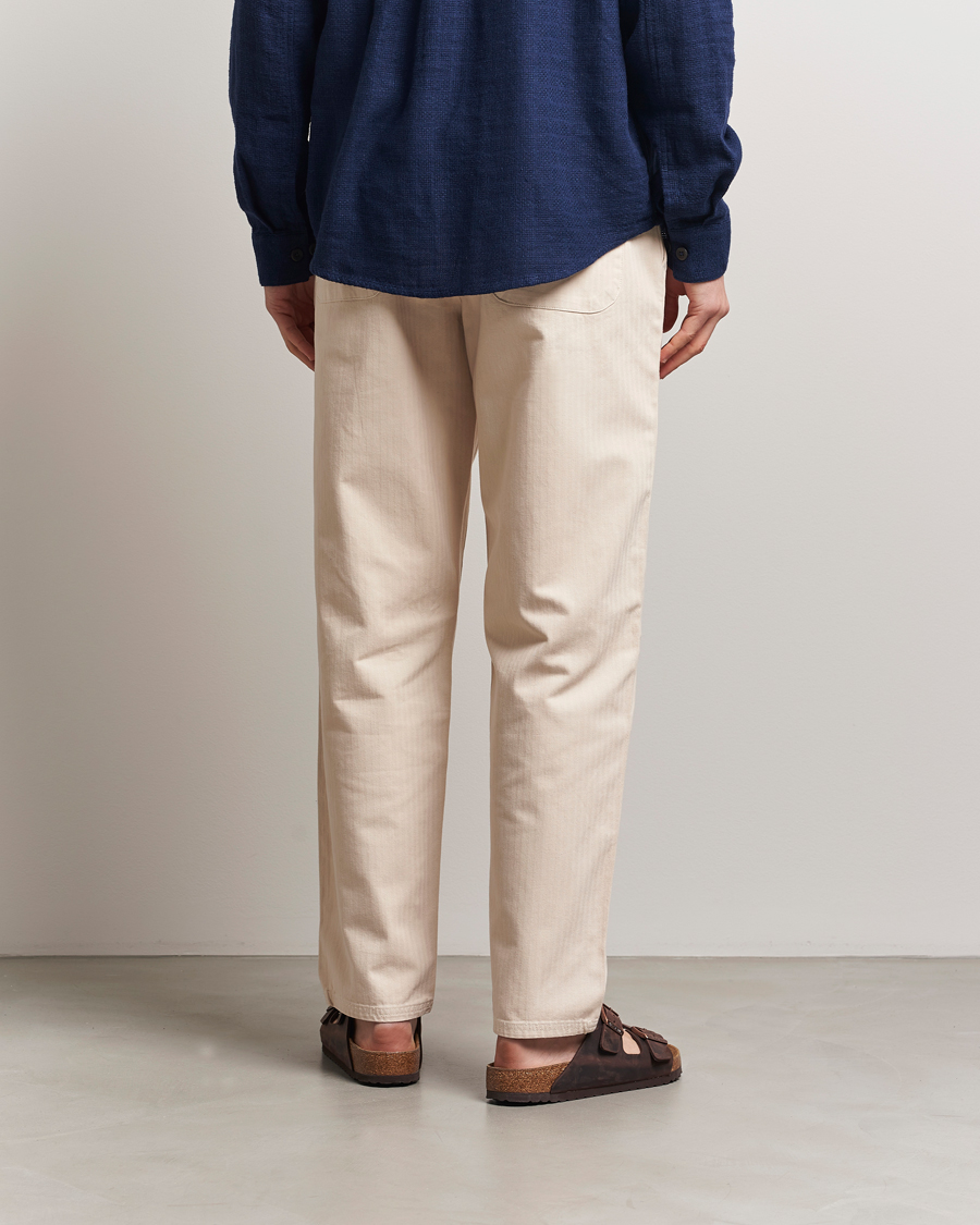 Mies | Housut | LES DEUX | Cody Cotton Herringbone Pants Ivory