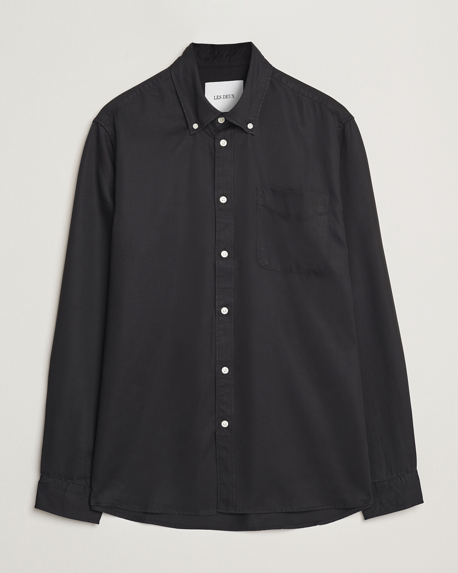 Mies | Kauluspaidat | LES DEUX | Kent Tencel Shirt Black