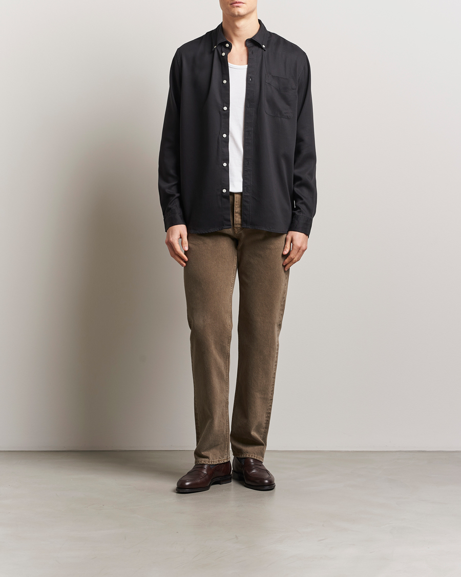Mies | Kauluspaidat | LES DEUX | Kent Tencel Shirt Black