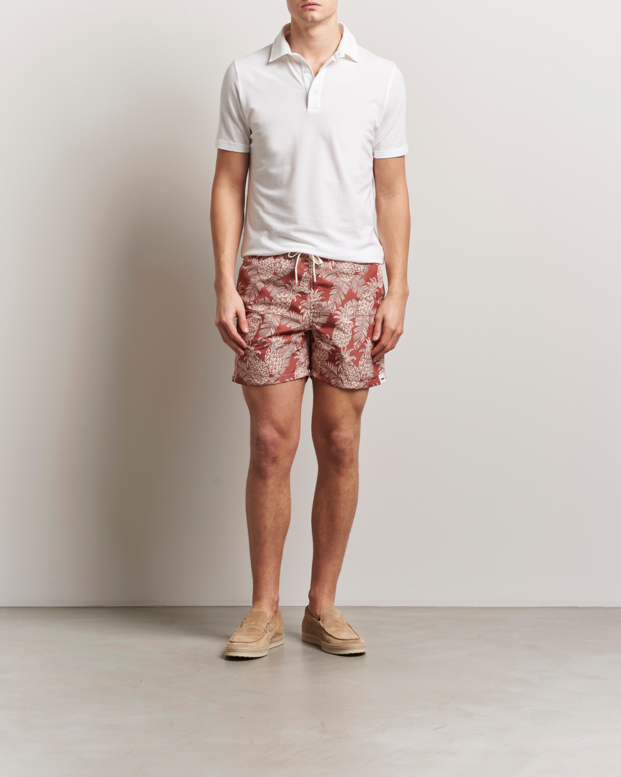 Mies | Uimahousut | Altea | Printed Swim Shorts Terracotta