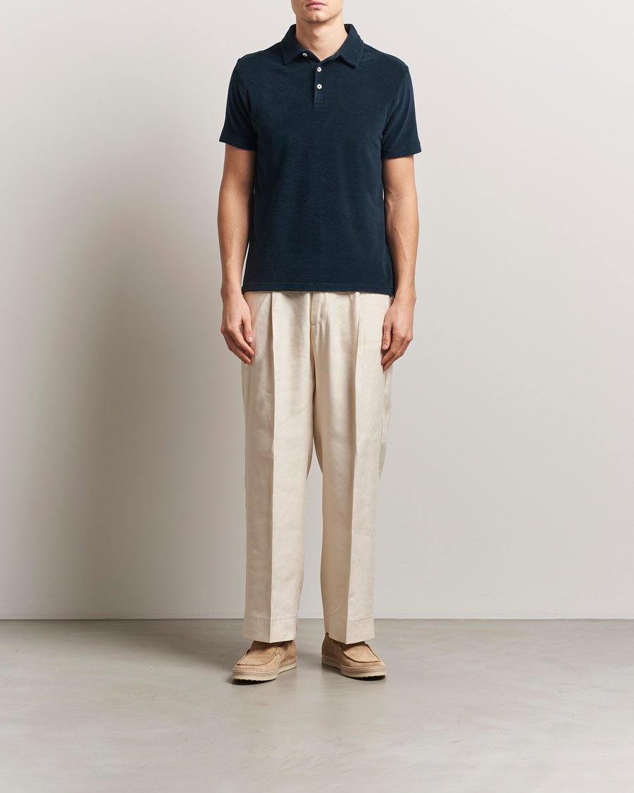 Mies | Pikeet | Altea | Terry Cotton Polo Navy