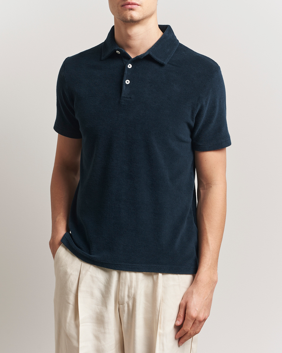 Mies | Pikeet | Altea | Terry Cotton Polo Navy