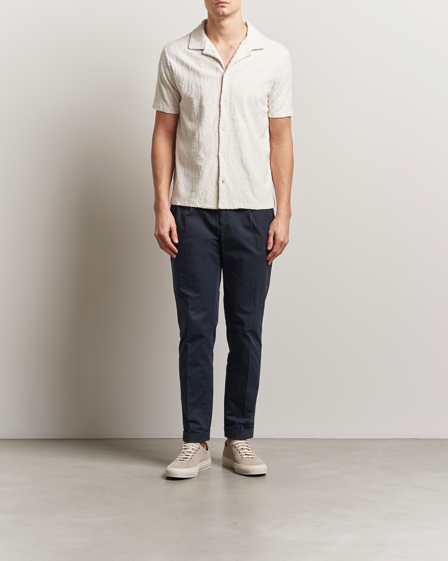Mies | Pikeet | Altea | Terry Jacquard Cotton Polo Off White