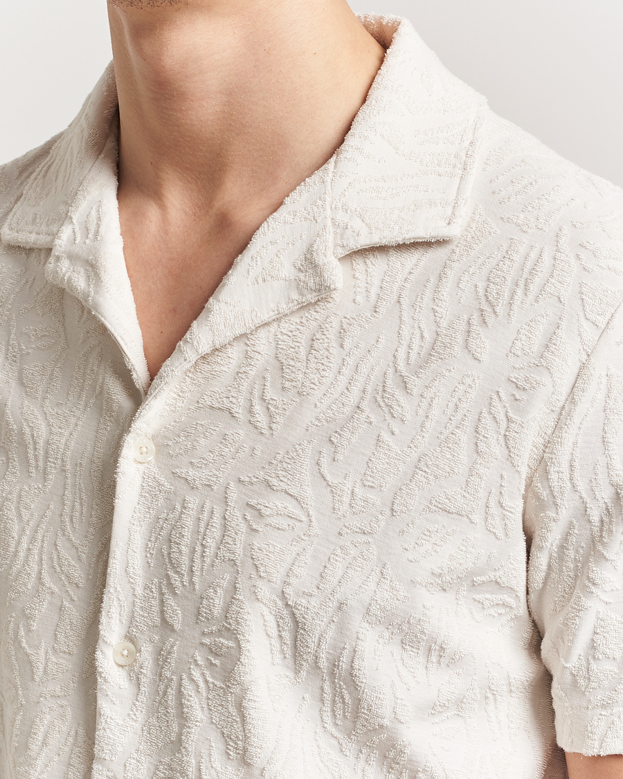 Mies | Pikeet | Altea | Terry Jacquard Cotton Polo Off White