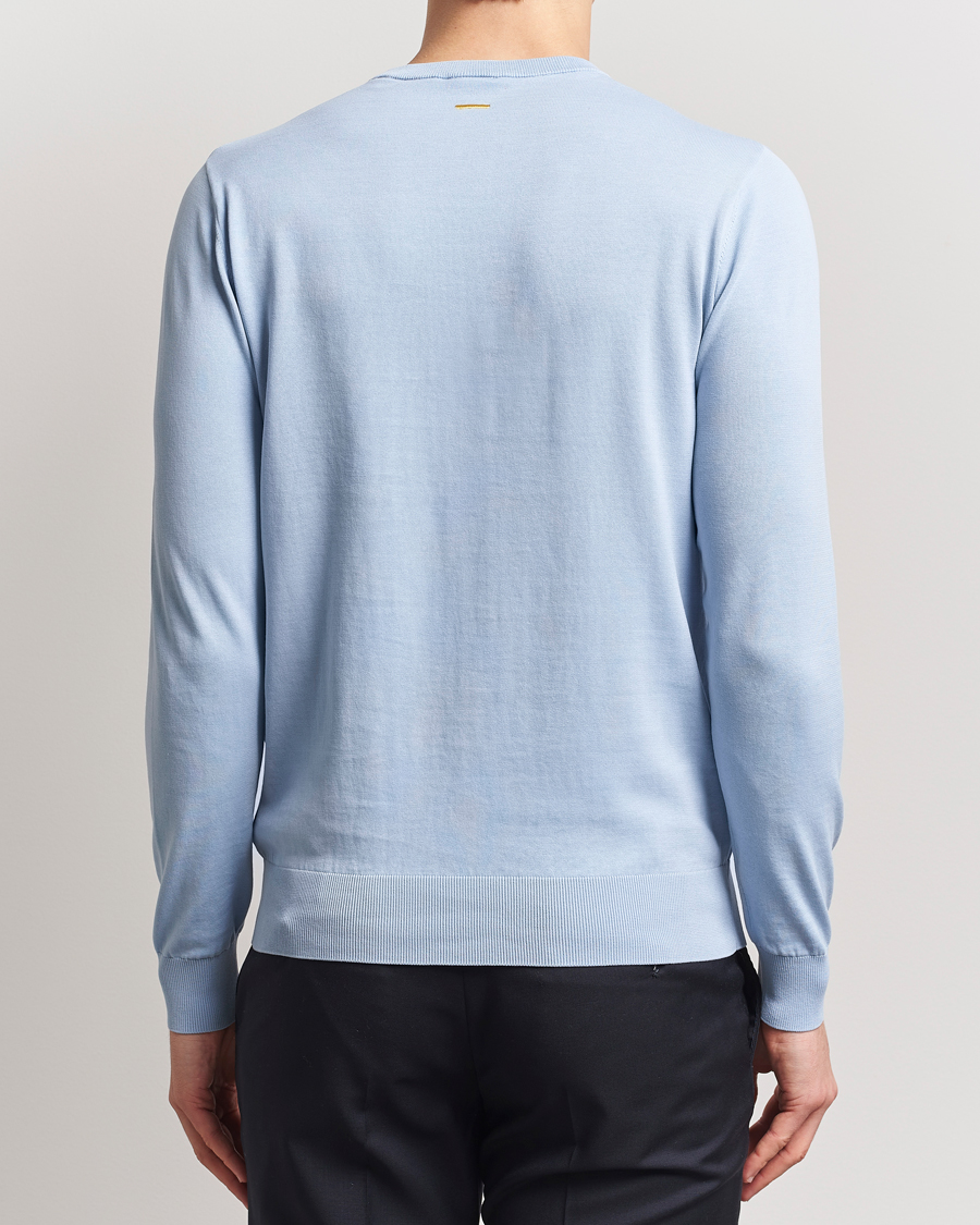 Mies | Puserot | Aspesi | Rib Cotton Crew Neck Light Blue