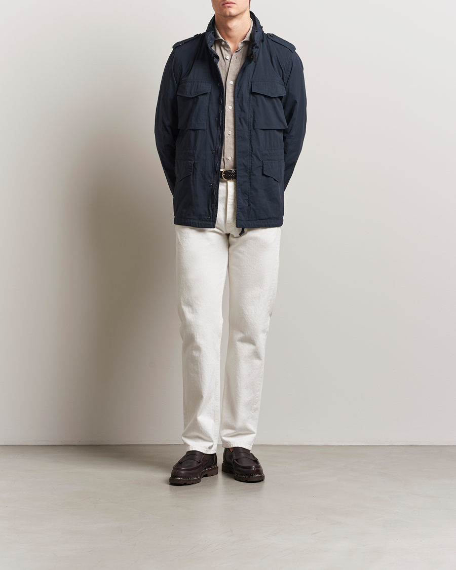 Mies | Takit | Aspesi | Lightweight Cotton Field Jacket Navy