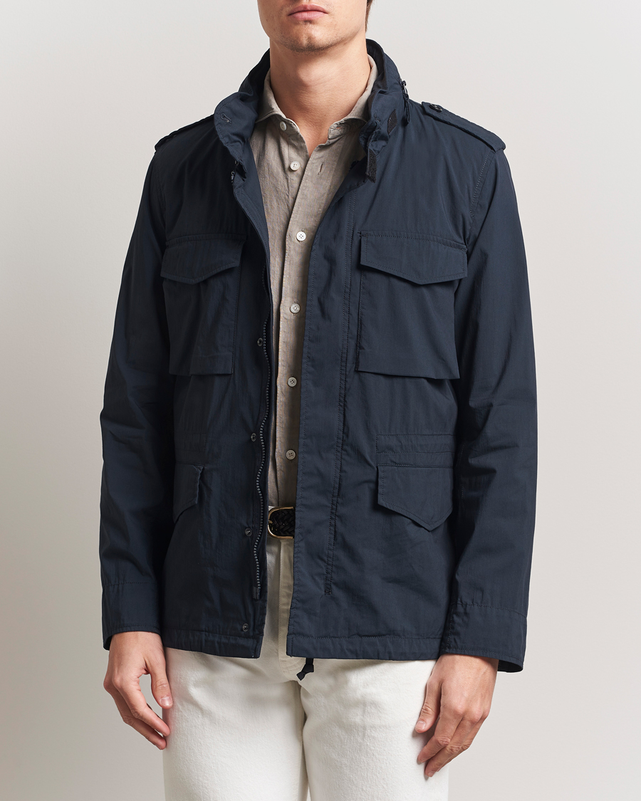 Mies | Takit | Aspesi | Lightweight Cotton Field Jacket Navy