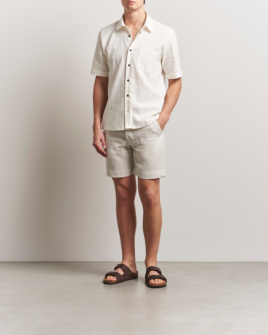 Mies | Shortsit | Peregrine | Grange Linen Shorts Natural