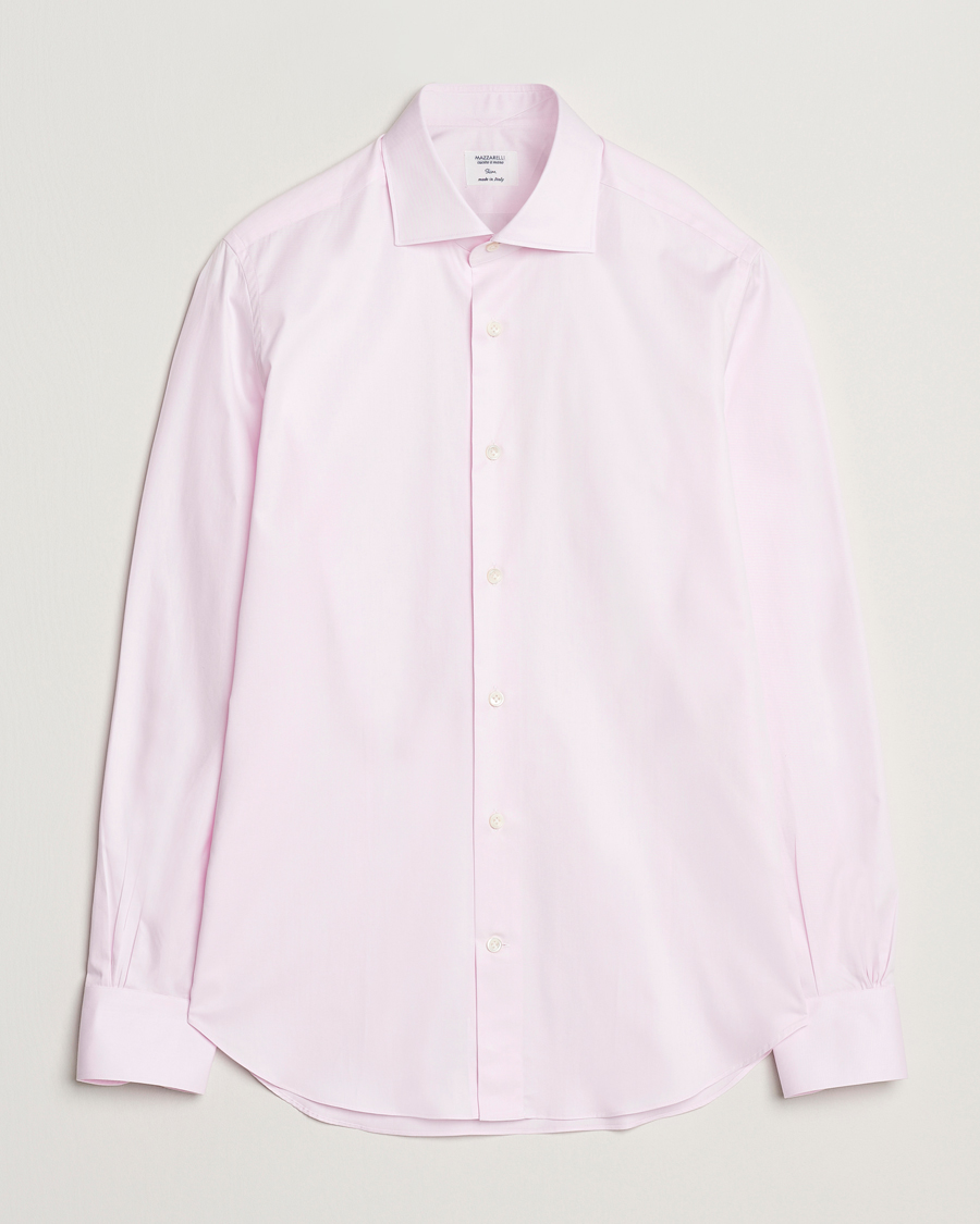 Mies | Kauluspaidat | Mazzarelli | Soft Cotton Cut Away Shirt Rosa