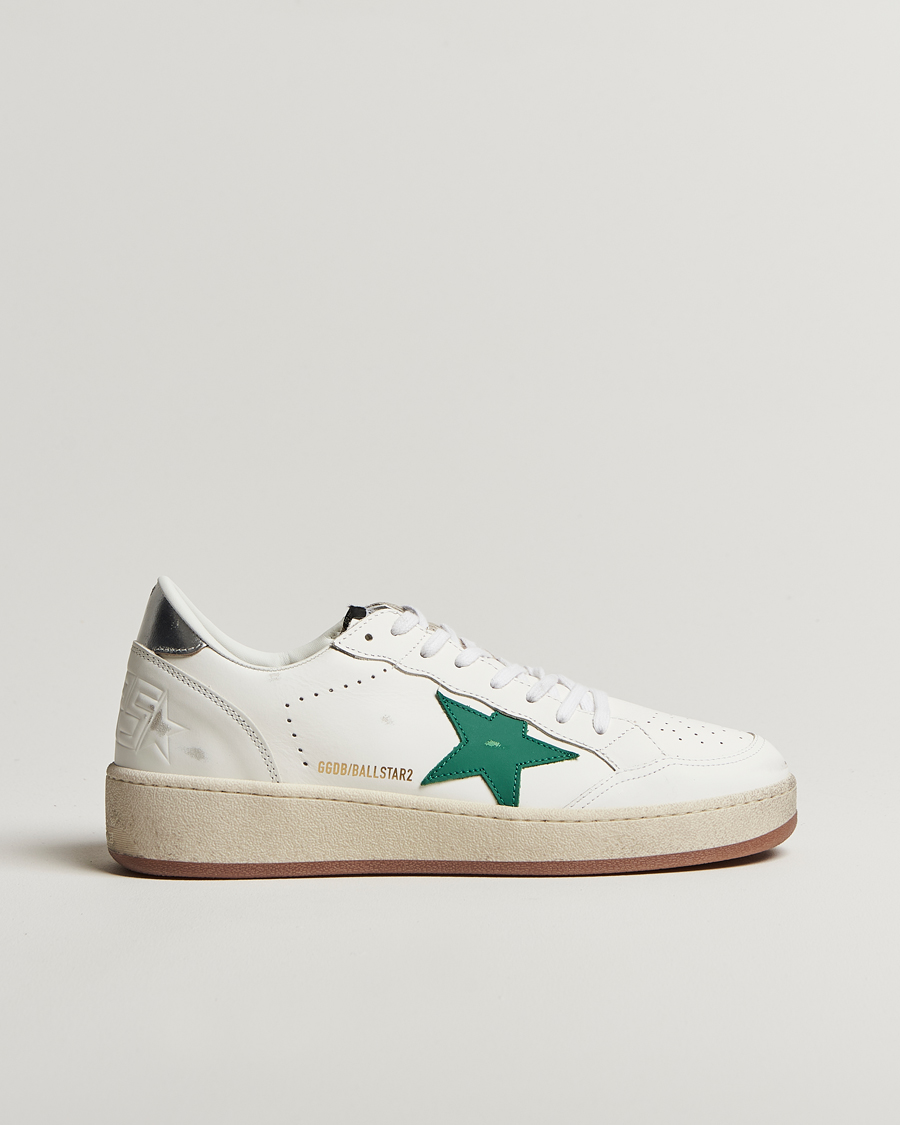 Mies | Golden Goose Ball Star 2 Sneakers White/Green | Golden Goose | Ball Star 2 Sneakers White/Green