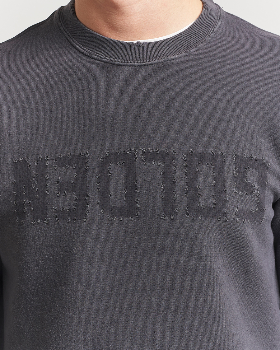 Mies | Puserot | Golden Goose | Distressed Logo Sweatshirt Anthracite