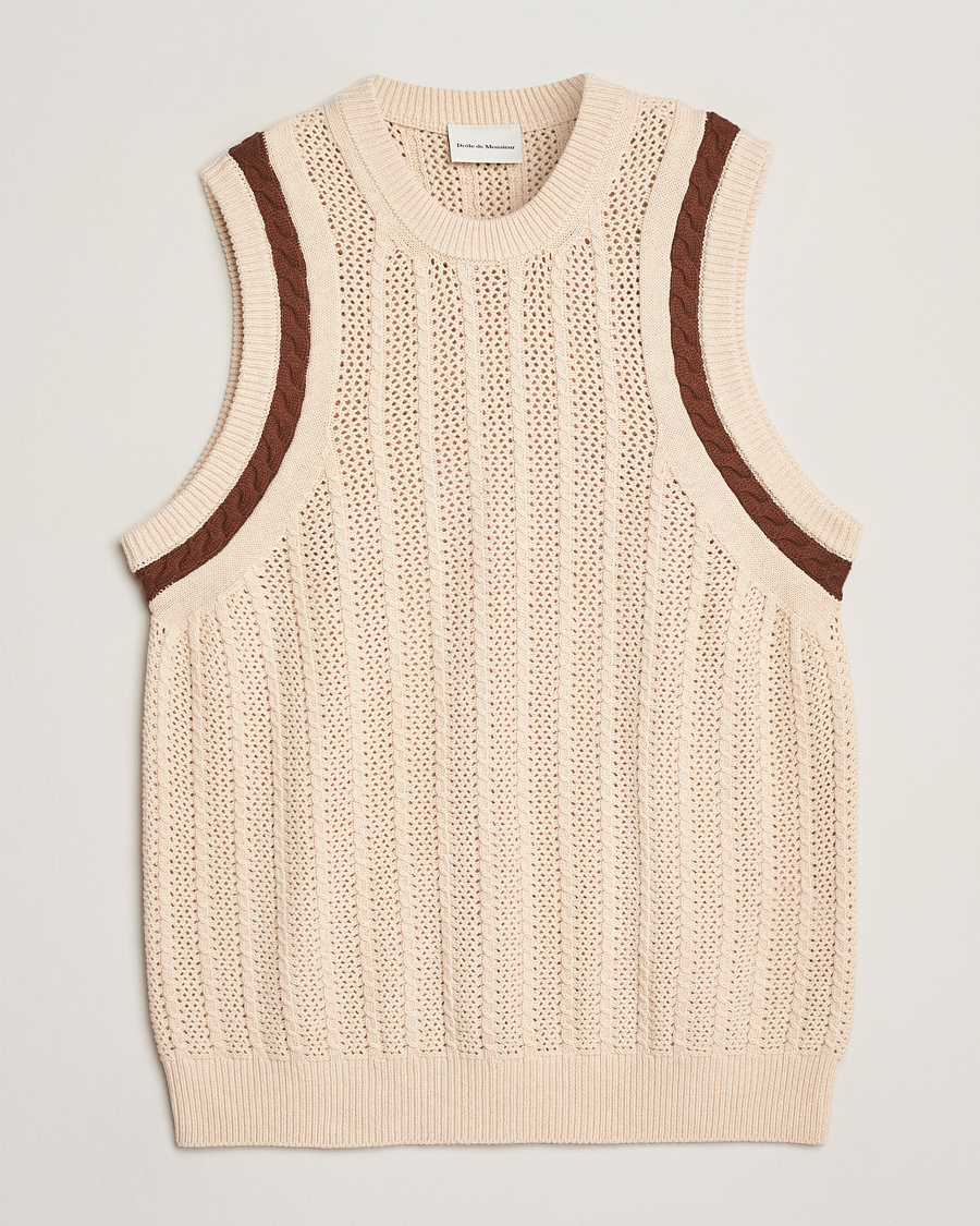 Mies | Puserot | Drôle de Monsieur | Knitted Vest Cream