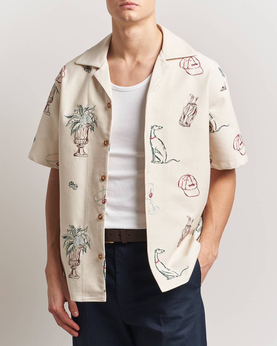 Mies | Kauluspaidat | Drôle de Monsieur | Embroidered Country Club Shirt Ecru