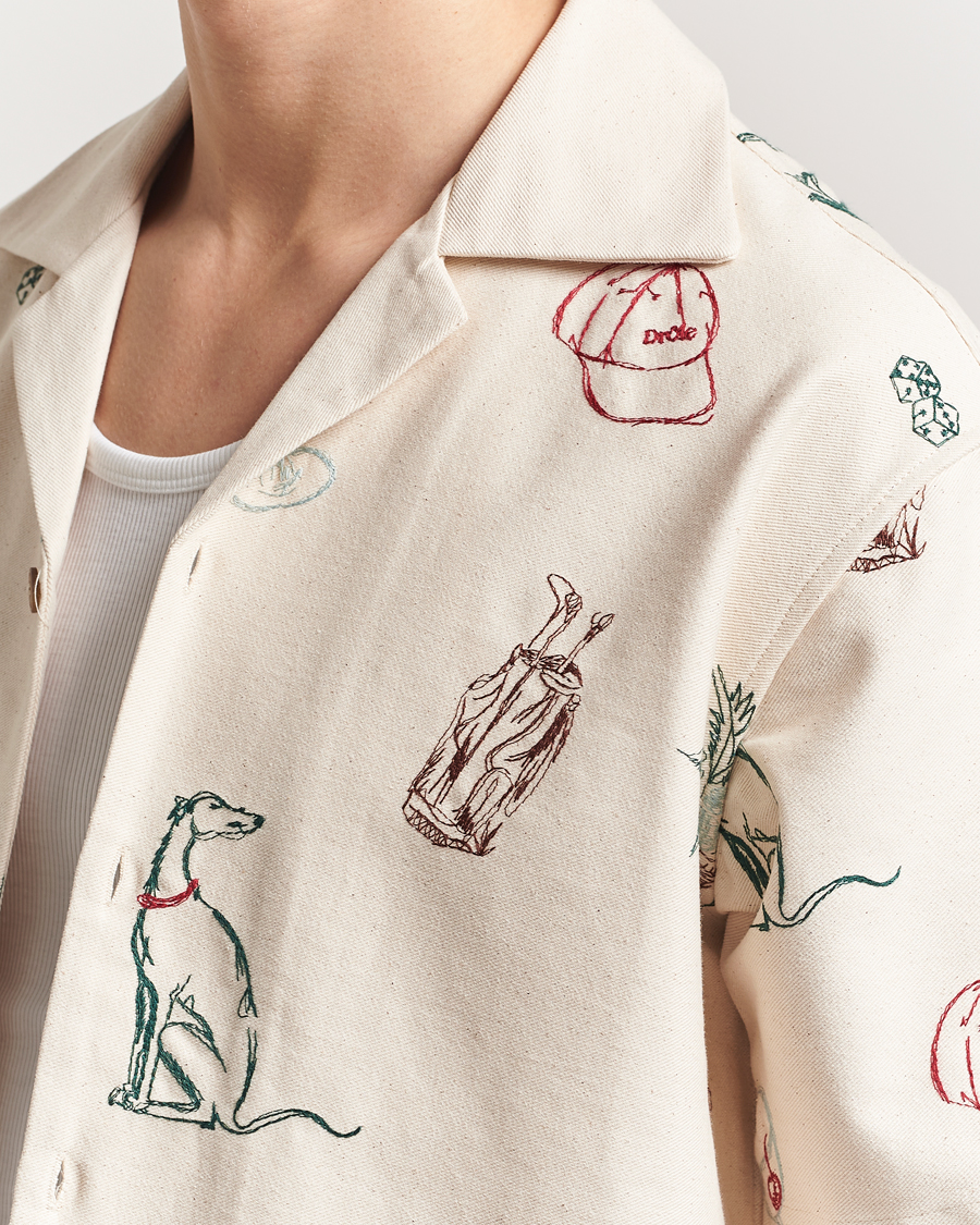 Mies | Kauluspaidat | Drôle de Monsieur | Embroidered Country Club Shirt Ecru