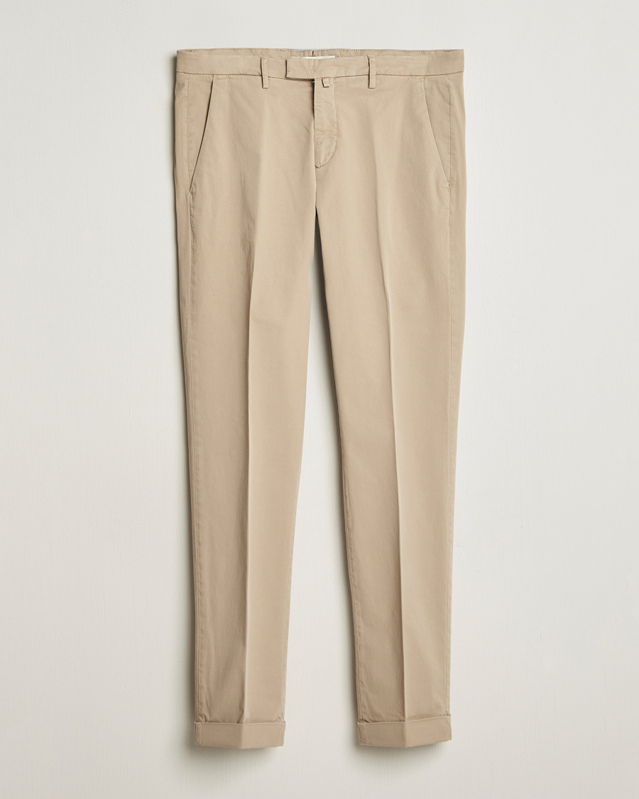 Mies | Housut | Briglia 1949 | Slim Fit Cotton Chinos Taupe