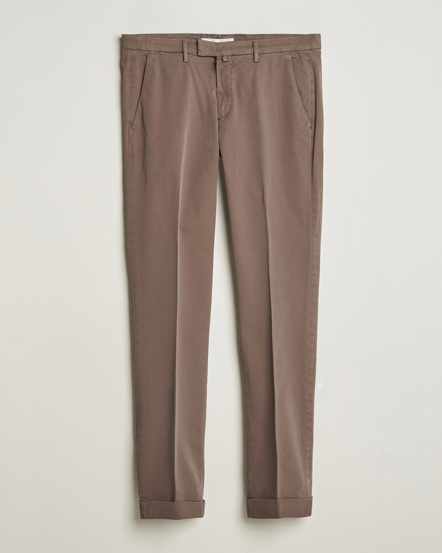 Mies | Housut | Briglia 1949 | Slim Fit Cotton Chinos Brown