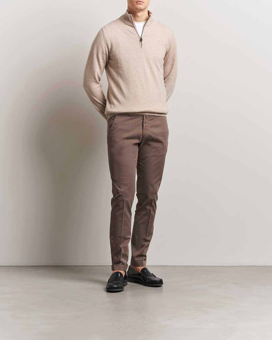 Mies | Housut | Briglia 1949 | Slim Fit Cotton Chinos Brown