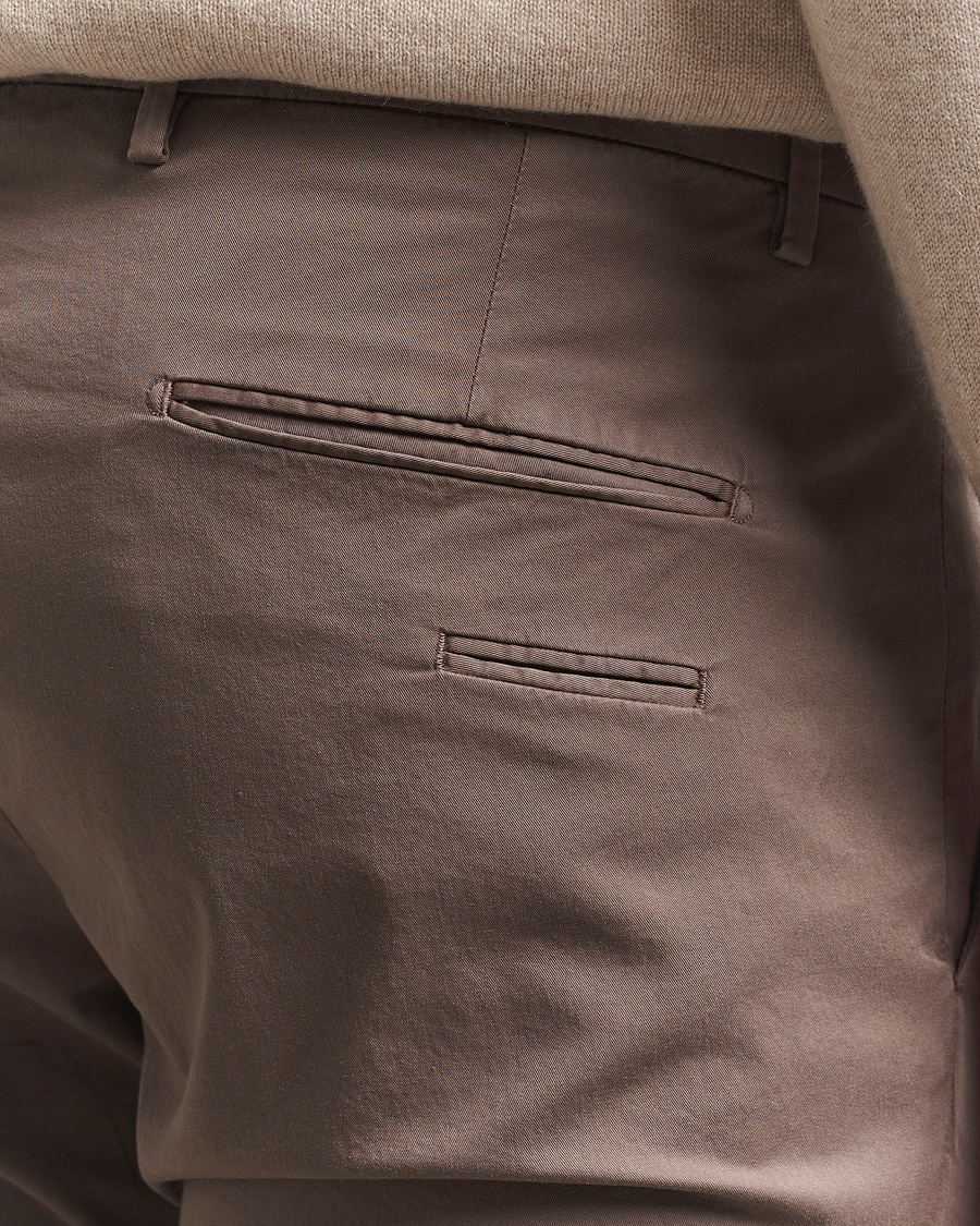 Mies | Housut | Briglia 1949 | Slim Fit Cotton Chinos Brown